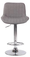 2er Set Barhocker Lentini Stoff chrom grau 2er Set Barhocker Lentini Stoff chrom grau