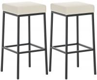 2er Set Barhocker Montreal 85 Kunstleder schwarz creme 2er Set Barhocker Montreal 85 Kunstleder schwarz creme
