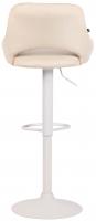 Barhocker Milet Stoff weiß creme Barhocker Milet Stoff weiß creme