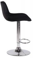 Barhocker Lentini Samt chrom schwarz Barhocker Lentini Samt chrom schwarz