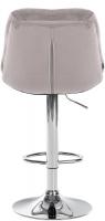Barhocker Laurel Samt chrom grau 