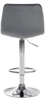 2er Set Barhocker Lex Samt Chrom dunkelgrau 2er Set Barhocker Lex Samt Chrom dunkelgrau