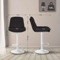 Barhocker Laurel Stoff weiß schwarz Barhocker Laurel Stoff weiß schwarz
