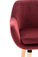 2er Set Barhocker Grant Samt rot 