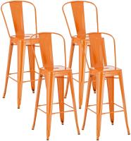 4er Set Barhocker Aiden orange 4er Set Barhocker Aiden orange