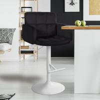 Barhocker Los Angeles Samt weiß schwarz Barhocker Los Angeles Samt weiß schwarz