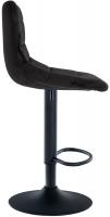 2er Set Barhocker Jerry Samt schwarz schwarz 