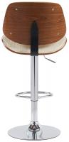 2er Set Barhocker Clawson Kunstleder chrom walnuss/creme 2er Set Barhocker Clawson Kunstleder chrom walnuss/creme