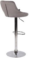 Barhocker Lazio Samt chrom grau Barhocker Lazio Samt chrom grau