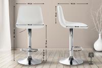2er Set Barhocker Divo Kunstleder chrom weiß 2er Set Barhocker Divo Kunstleder chrom weiß