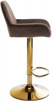 2er Set Barhocker Braga Gold Samt braun 2er Set Barhocker Braga Gold Samt braun