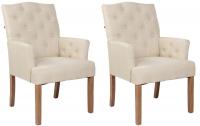 2er Set Stuhl Sugar Stoff antik-hell creme 2er Set Stuhl Sugar Stoff antik-hell creme