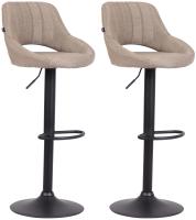 2er Set Barhocker Milet Stoff B taupe 2er Set Barhocker Milet Stoff B taupe