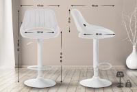 Barhocker Milet Kunstleder weiß weiß 