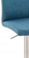Barhocker Cadiz Stoff edelstahl blau 