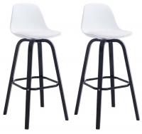 2er Set Barhocker Avika Kunststoff schwarz weiß 2er Set Barhocker Avika Kunststoff schwarz weiß
