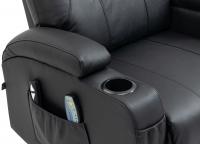 Sessel Hepler mit Massagefunktion Echtleder schwarz Sessel Hepler mit Massagefunktion Echtleder schwarz