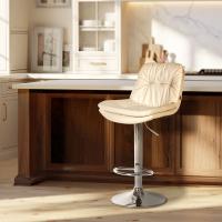 Barhocker Laurel Kunstleder chrom creme Barhocker Laurel Kunstleder chrom creme