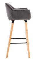 Barhocker Grant Samt grau 