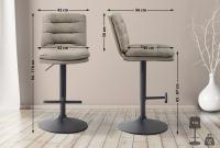 2er Set Barhocker Damar Stoff schwarz taupe 2er Set Barhocker Damar Stoff schwarz taupe