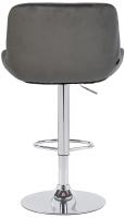 2er Set Barhocker Solon Chrom Samt dunkelgrau 2er Set Barhocker Solon Chrom Samt dunkelgrau