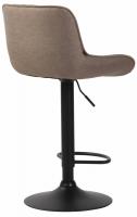 2er Set Barhocker Lentini Stoff schwarz taupe 