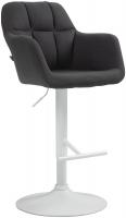 Barhocker Natoma Stoff weiß schwarz Barhocker Natoma Stoff weiß schwarz