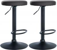 2er Set Barhocker Ponte Kunstleder schwarz schwarz 2er Set Barhocker Ponte Kunstleder schwarz schwarz