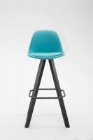 Barhocker Franklin Vollgepolstert Kunstleder Square Schwarz (eiche) blau Barhocker Franklin Vollgepolstert Kunstleder Square Schwarz (eiche) blau