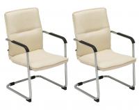 2er Set Besucherstuhl Seattle creme 2er Set Besucherstuhl Seattle creme