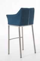 Barhocker Damaso E Stoff mit 4-Fuß Gestell blau 