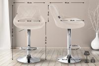 2er Set Barhocker Lazio Samt chrom creme 2er Set Barhocker Lazio Samt chrom creme
