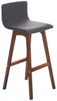 2er Set Barhocker Taunus Stoff Walnuss hellgrau 2er Set Barhocker Taunus Stoff Walnuss hellgrau