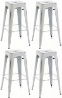 4er Set Barhocker Joshua antik weiß 4er Set Barhocker Joshua antik weiß