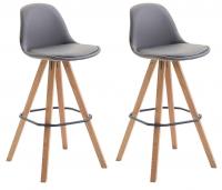 2er Set Barhocker Franklin vollgepolstert Kunstleder Square natura grau 2er Set Barhocker Franklin vollgepolstert Kunstleder Square natura grau