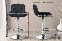 Barhocker Vonore Samt chrom schwarz Barhocker Vonore Samt chrom schwarz