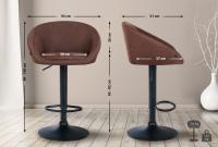 Barhocker Davie Stoff schwarz braun Barhocker Davie Stoff schwarz braun