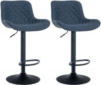 2er Set Barhocker Minosa Stoff blau 2er Set Barhocker Minosa Stoff blau