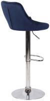 Barhocker Lazio Samt chrom blau 