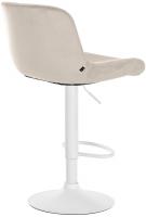 2er Set Barhocker Solon Weiß Samt creme 2er Set Barhocker Solon Weiß Samt creme