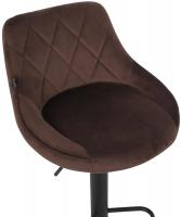 Barhocker Lazio Samt schwarz braun 