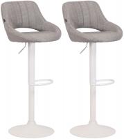 2er Set Barhocker Milet Stoff W grau 2er Set Barhocker Milet Stoff W grau