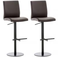2er Set Barhocker Cadiz Kunstleder schwarz braun 2er Set Barhocker Cadiz Kunstleder schwarz braun