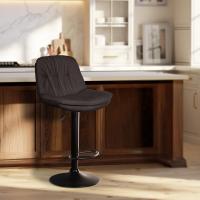 Barhocker Laurel Stoff schwarz dunkelgrau Barhocker Laurel Stoff schwarz dunkelgrau