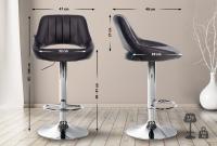 Barhocker Milet Kunstleder chrom braun Barhocker Milet Kunstleder chrom braun