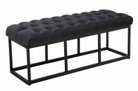 Sitzbank Amun Stoff Schwarz 120 cm schwarz Sitzbank Amun Stoff Schwarz 120 cm schwarz