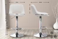 Barhocker Camden Samt chrom creme Barhocker Camden Samt chrom creme