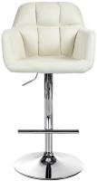 Barhocker Natoma Stoff chrom creme Barhocker Natoma Stoff chrom creme