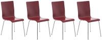 4er Set Besucherstuhl Pepe rot 4er Set Besucherstuhl Pepe rot
