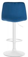 2er Set Barhocker Divo Samt Weiß blau 2er Set Barhocker Divo Samt Weiß blau
